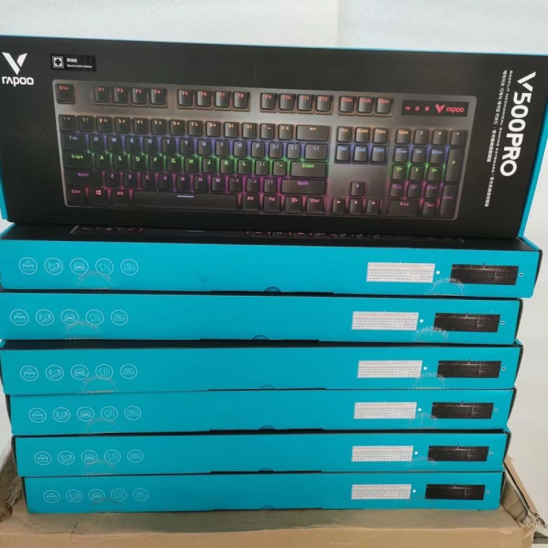 Rapoo V500PRO μηχανικό πληκτρολόγιο, 104 πλήκτρα πλήρους μεγέθους, ενσύρματη USB σύνδεση, μηχανικοί διακόπτες, μεταλλική κατασκευή