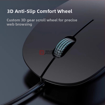 Kábeles USB asztali egér ND02, 1600dpi, ergonómikus