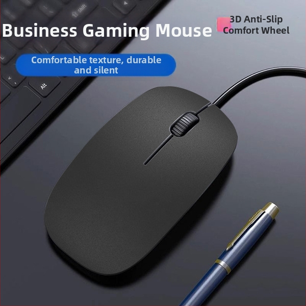 Kábeles USB asztali egér ND02, 1600dpi, ergonómikus