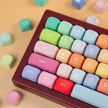MOA Gummy Bear keycaps za mehaničku tipkovnicu - PBT, okrugli profil, potpuna petostruka sublimacija, kompatibilno s različitim rasporedima