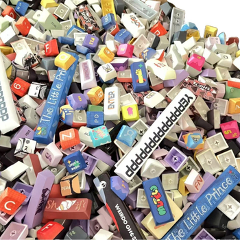 Capace de chei PBT personalizabile pentru tastatură DIY — compatibilitate cross-stem, proces de sublimare, compatibil cu aproximativ 95% din capacele de pe piață, ambalaj în pungă