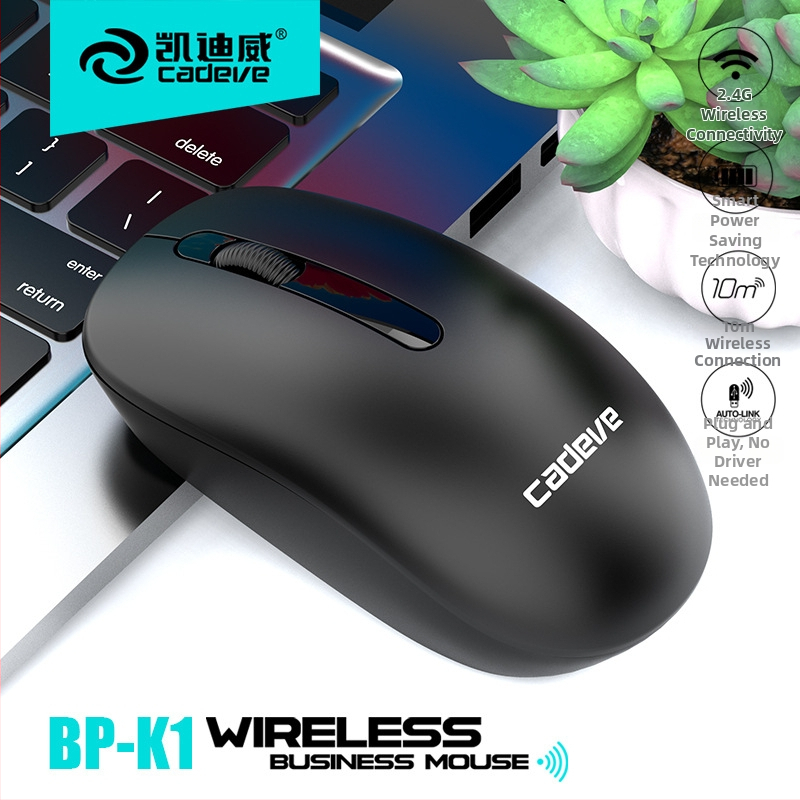 Kaidiwei K1 Bezdrôtová optická myš, 2.4 GHz USB prijímač, 1600 DPI, ergonómia, 68 g, vhodná pre notebook a stolný počítač