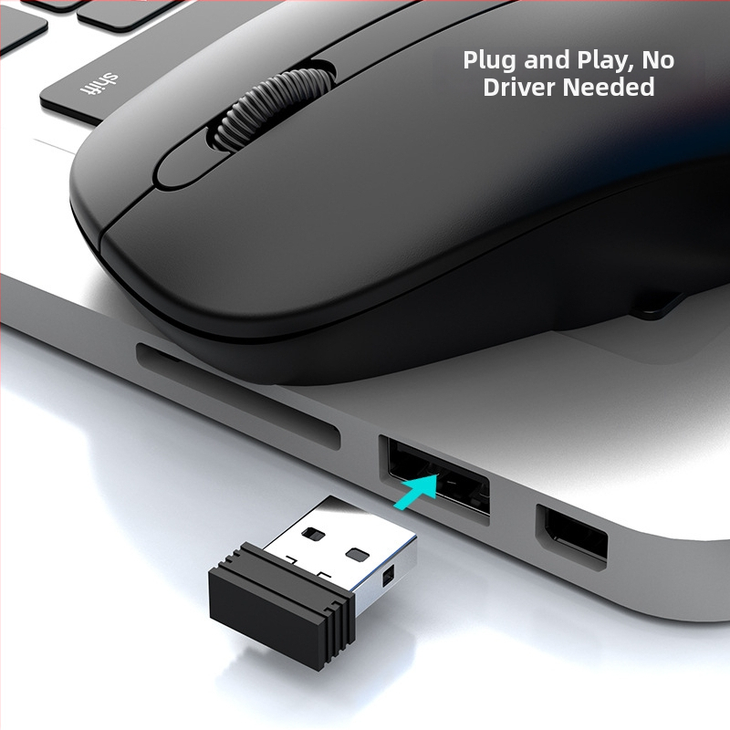 Kaidiwei K1 Bezdrôtová optická myš, 2.4 GHz USB prijímač, 1600 DPI, ergonómia, 68 g, vhodná pre notebook a stolný počítač