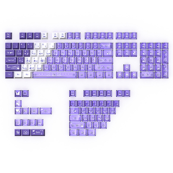 Set de capace PBT pentru tastatură mecanică, sublimare, 153 taste, set compact