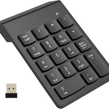 18‑tipkovnica digitalna numerička, bežična 2.4G s USB prijemnikom, podrška za zglob, vodootporna