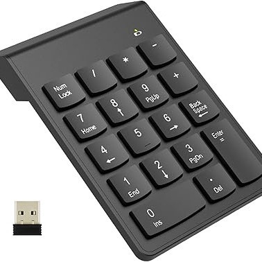 18‑tipkovnica digitalna numerička, bežična 2.4G s USB prijemnikom, podrška za zglob, vodootporna