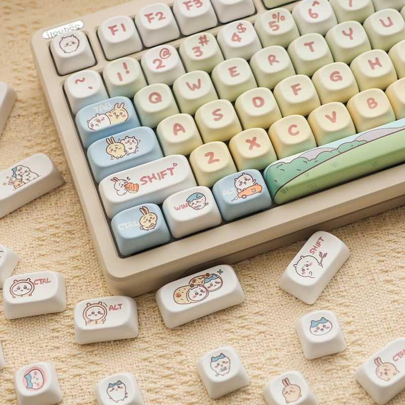 Usachi Xiaoba PBT 8-ключова клавишна капачка, профил XDA, сублимационно принтирана, съвместима с 99% механични клавиатури