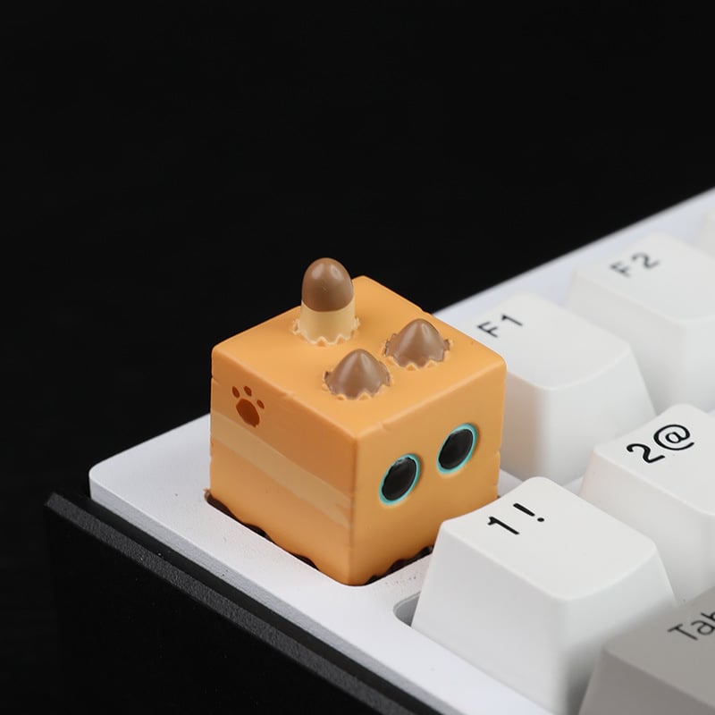 Mehanička kapica za tipkovnicu, smola, izvorni dizajn preko granica, Siamska mačka u kartonskoj kutiji, 3D križna os