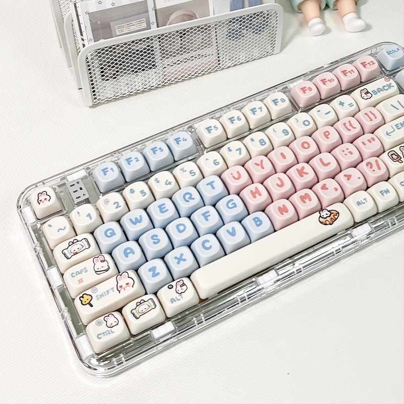 Toffee Bunny keycap MOA model, PBT, sublimacija, kompatibilnost Cross axis i Universal, pakiranje vrećica/kutija