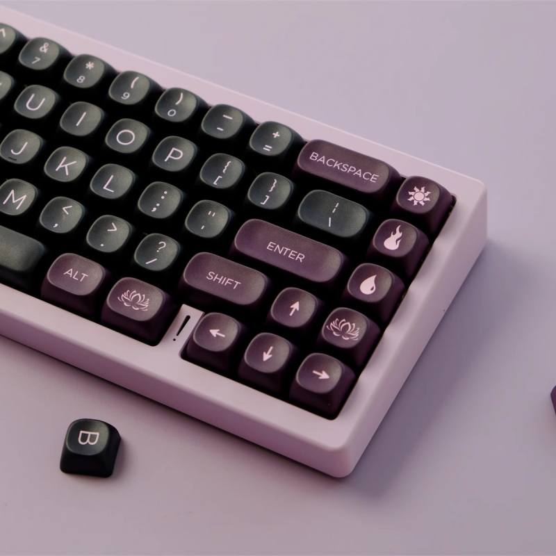 Capace pentru taste PBT, cu dye-sublimare pe cinci fețe, personalizate cu înălțimea MOA, compatibile cu toate tastaturile mecanice