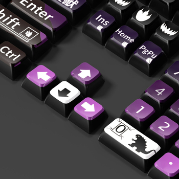 Capace pentru taste XDA personalizate, cu tema anime Monster Godzilla — sublimare prin dye-sublimation, material ABS, compatibilitate universală cu tastaturi mecanice.