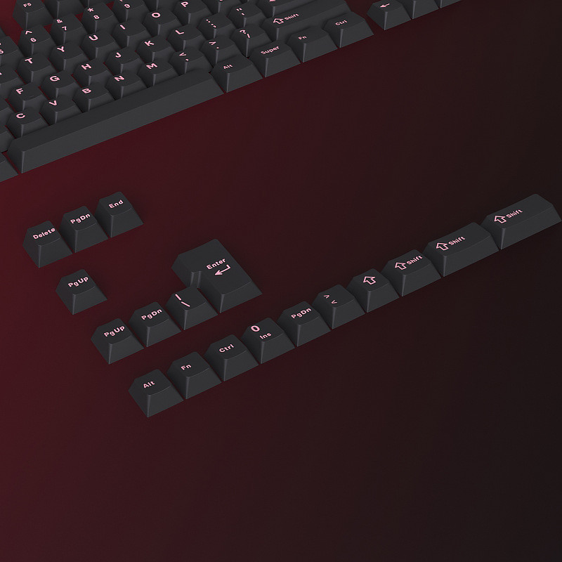 Originalne PBT kapice za tipke, komplet od 126 tipki, OEM obrada, težina 260 g