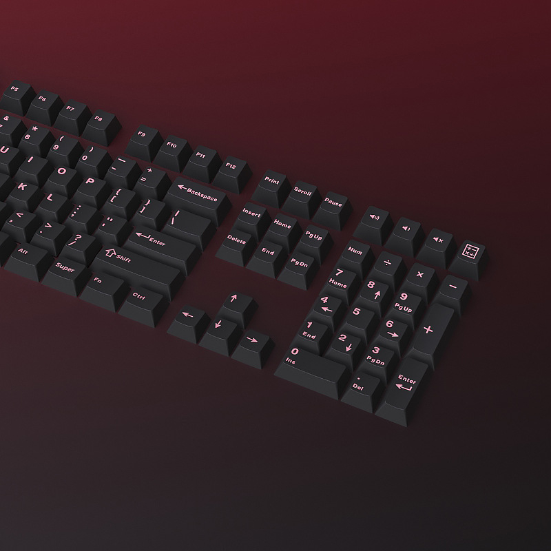 Originalne PBT kapice za tipke, komplet od 126 tipki, OEM obrada, težina 260 g