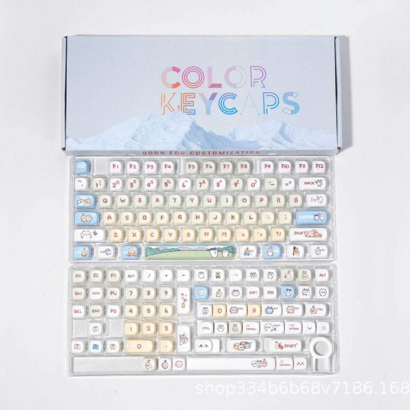 Mechanikus billentyűzethez készült keycap: ötoldalas sublimáció, PBT anyag, Cross-axis és univerzális kompatibilitás, testreszabható