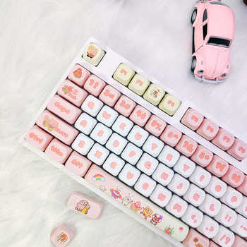 Персонализирана клавишна капачка Спондж Боб, MOA височина, PBT материал, sublimation обработка, симпатичен персонализиран комплект, съвместим с 6,25-оси механични клавиатури