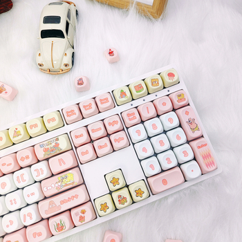 Персонализирана клавишна капачка Спондж Боб, MOA височина, PBT материал, sublimation обработка, симпатичен персонализиран комплект, съвместим с 6,25-оси механични клавиатури