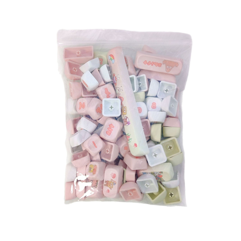 Персонализирана клавишна капачка Спондж Боб, MOA височина, PBT материал, sublimation обработка, симпатичен персонализиран комплект, съвместим с 6,25-оси механични клавиатури