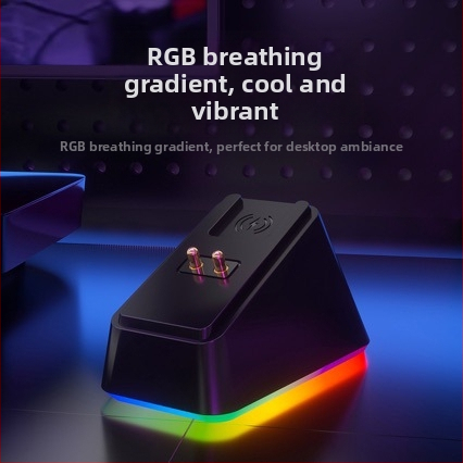 Bezdrôtová nabíjacia podložka pre myš – kompatibilná s Razer Naga V2, Logitech GPW, G502 a G703; model 5V500, USB kábel 1 m, uvedená v roku 2019.