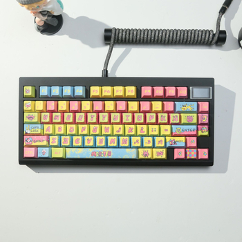 Keycap PBT s temom Monster Block – OEM visina, petostrano sublimacija, kompatibilno s tipkovnicama 68/87/75/98/104/108