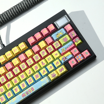 Keycap PBT s temom Monster Block – OEM visina, petostrano sublimacija, kompatibilno s tipkovnicama 68/87/75/98/104/108