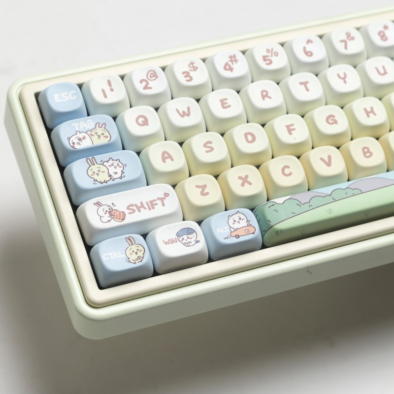 Chiikawa témájú keycap Mac-hez, szublimációs nyomtatás, kompatibilis Small Eight és Cross Axis