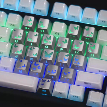 Set capace Love (fluture) pentru 21 taste, din plastic, pentru tastatură mecanică, greutate 50 g