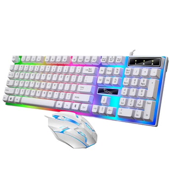 G21B kabelski USB set tipkovnice i miša s optičkim senzorom 1000 DPI, pozadinskim osvjetljenjem, ergonomski dizajn