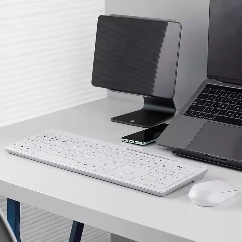 Rapoo 8100GT Set tastatură și mouse fără fir – interfețe USB, 1600dpi, ergonomic, pentru notebook și desktop