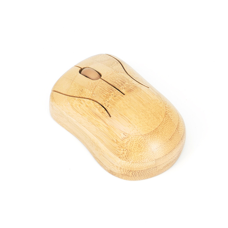 Ασύρματο σετ πληκτρολογίου και ποντικιού από μπαμπού - Bluetooth, 1200dpi, εργονομικό, φωτιζόμενο (CR-065)