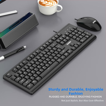 GT200 Kabelový set klávesnice a myši USB, ergonomický pre domáce kancelárske použitie