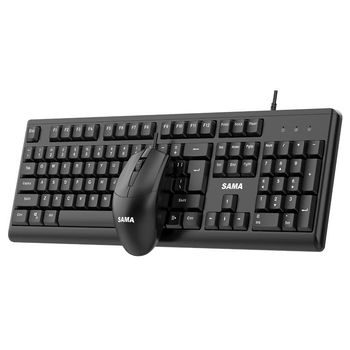 GT200 Kabelový set klávesnice a myši USB, ergonomický pre domáce kancelárske použitie