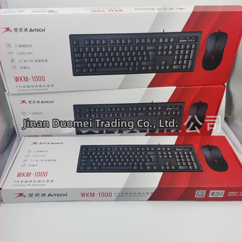 Káblový set klávesnice a myši WKM-1000, vodeodolný, 1200dpi, USB, ergonómia pre kancelárske a domáce použitie