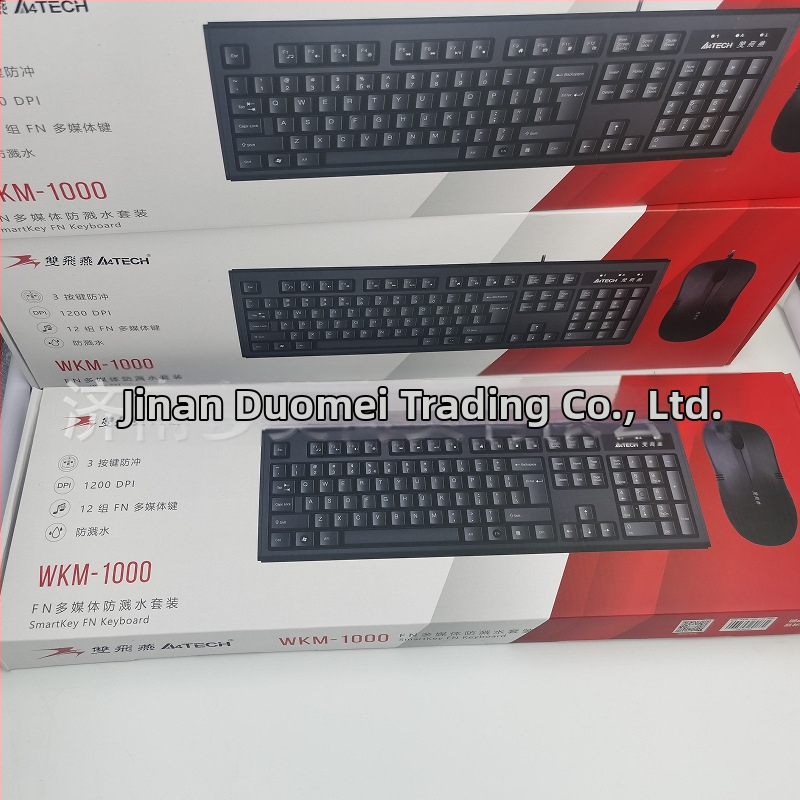 Káblový set klávesnice a myši WKM-1000, vodeodolný, 1200dpi, USB, ergonómia pre kancelárske a domáce použitie