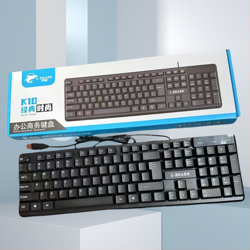 Spirit Shark K-10 Ergonomický drôtový set klávesnice a myši – odolný proti prskaniu, USB rozhranie, kábel 1.5 m