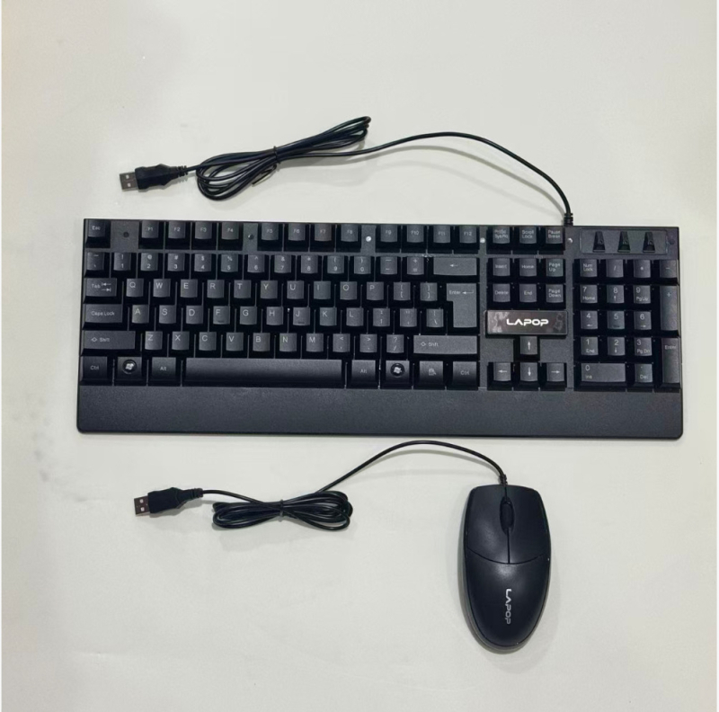Set tastatură și mouse cu fir – Model T-KM30, Rio Tinto, tastatură USB și mouse USB, senzor optic 1000 dpi, greutate 0.45 kg