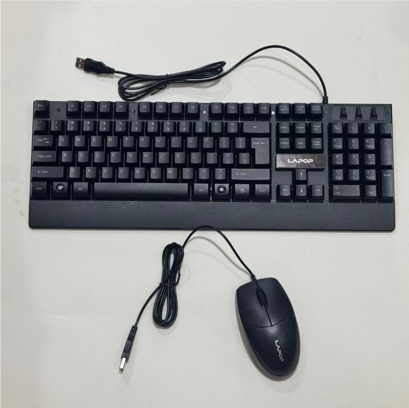 Set tastatură și mouse cu fir – Model T-KM30, Rio Tinto, tastatură USB și mouse USB, senzor optic 1000 dpi, greutate 0.45 kg