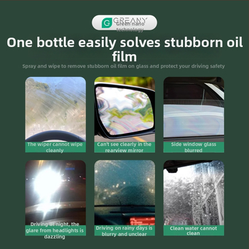 Automobilio stiklo alieja plėvelės šalinimas – priekinio stiklo ir galinio vaizdo veidrodėlio, skysta formulė, ISO 9001, pritaikymas galimas, Platinum Jerry ženklas