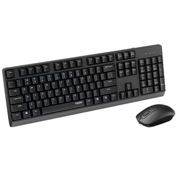 Rapoo NX1500 USB кабелен комплект клавиатура и мишка, 1000 dpi, кабел 1,5 м, за офис и домашна употреба
