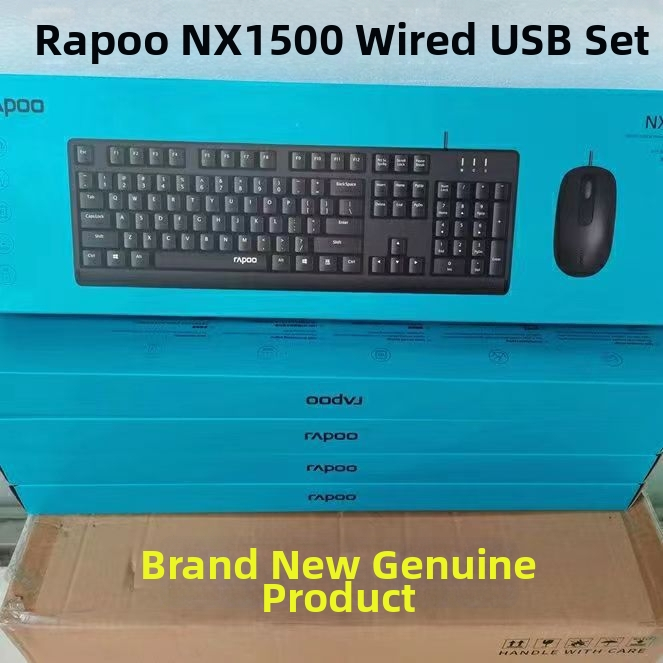 Rapoo NX1500 laidinis USB klaviatūros ir pelės rinkinys, 1000 dpi, 1,5 m kabelis, biurui ir namų naudojimui