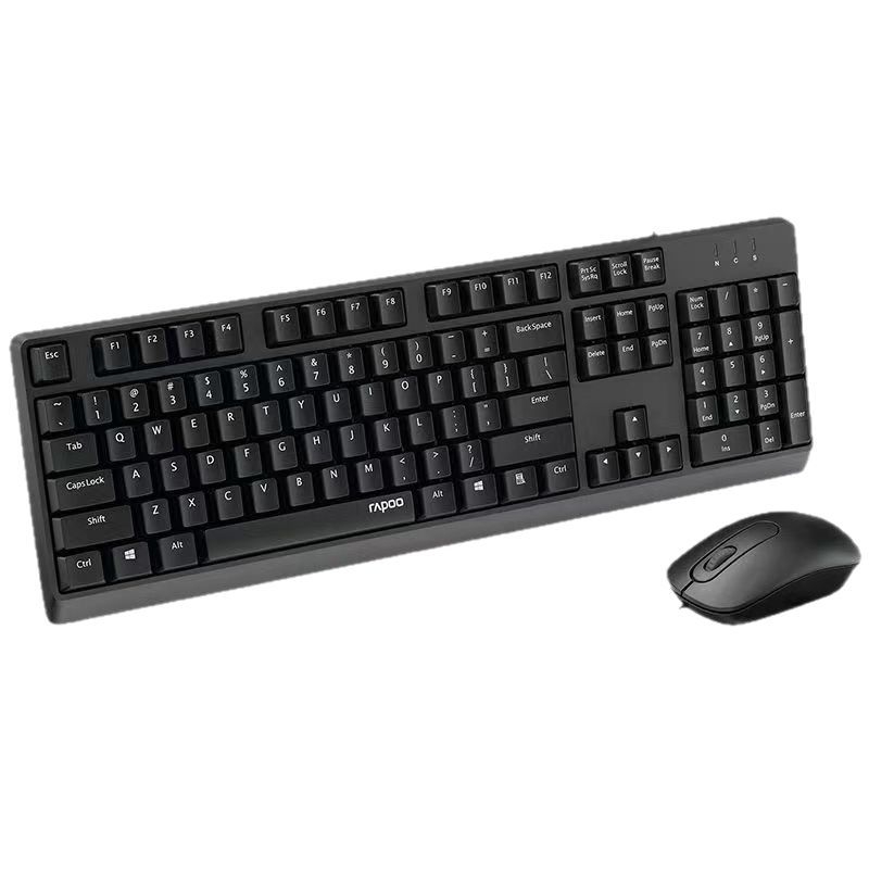 Rapoo NX1500 USB кабелен комплект клавиатура и мишка, 1000 dpi, кабел 1,5 м, за офис и домашна употреба