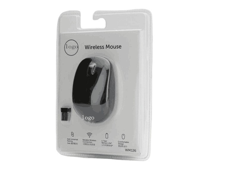 WM126 Ασύρματο ποντίκι, USB 2.4GHz, οπτικό 1000dpi, 3 πλήκτρα, τετραπολική κύλιση