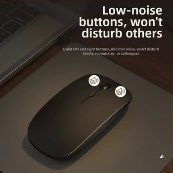 Dobíjateľná Bluetooth tichá bezdrôtová myš s dvojmódovým režimom, vhodná pre tablety, stolné počítače a notebooky