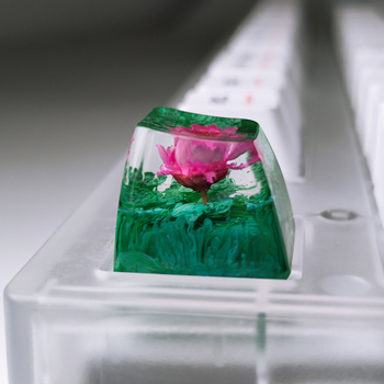 Персонализирана смолна капачка за механична клавиатура, модел SAR1, прозрачна, декоративен елемент, полимеризация на смолата