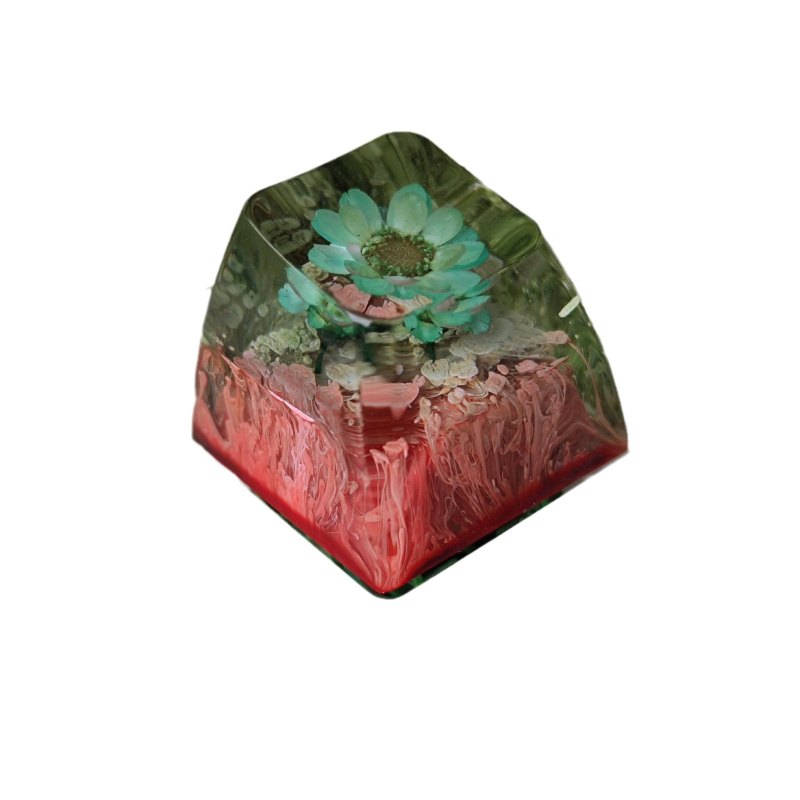 Персонализирана смолна капачка за механична клавиатура, модел SAR1, прозрачна, декоративен елемент, полимеризация на смолата