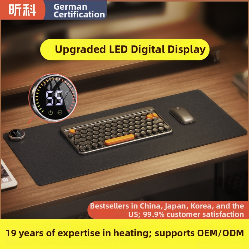 Xinke galda apkures paliktnis ar tiešu piekļuvi kontaktligzdai, 220V, 80W, elektriskā membrānas apkure, PVC korpuss, inteliģenta temperatūras kontrole