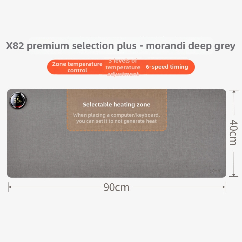 Xinke stalo šildymo kilimėlis, prisijungtas prie kištuko, 220V, 80W, elektrinis membraninis šildymas, PVC korpusas, išmanus temperatūros reguliavimas