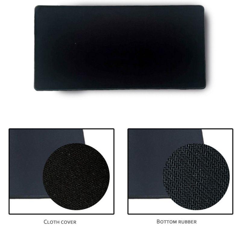 Velika crna produžena podloga za miš za igre i ured s platnenom površinom; dimenzije: 300x700 mm, 300x800 mm, 400x900 mm, 500x1000 mm, 600x1200 mm