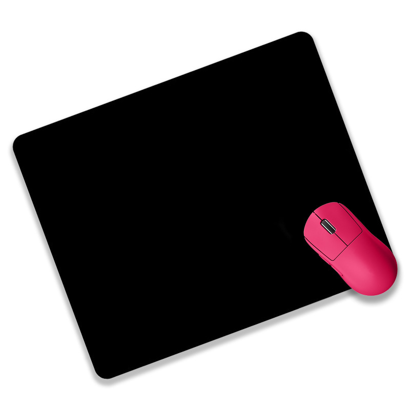 Pad de mouse negru minimalist premium, din cauciuc, pentru birou și gaming, o singură față, anti-alunecare, imprimare prin transfer termic