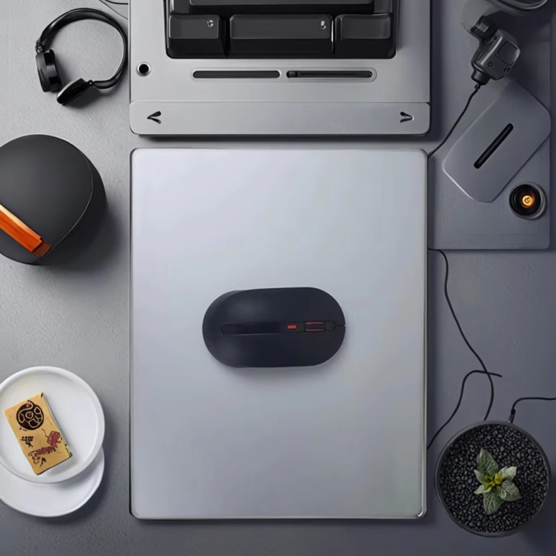 Ultra-tanka podloga za miš od aluminijske legure, metalna za gaming i ured, otporna na habanje i prijenosna, debljina 2 mm