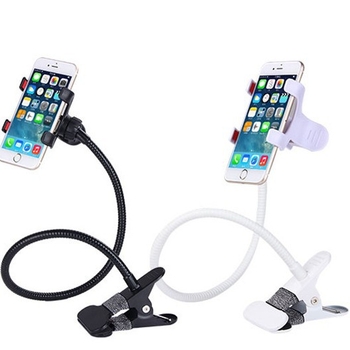 Gooseneck στήριγμα γραφείου για κινητό και tablet, περιστρεφόμενος κλιπ, OEM μεταλλικό